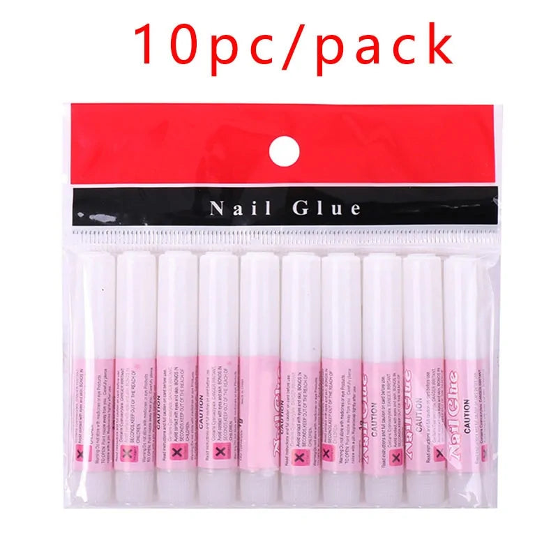 10pc Mini Beauty Nail Glue Set for Nail Art and Rhinestones